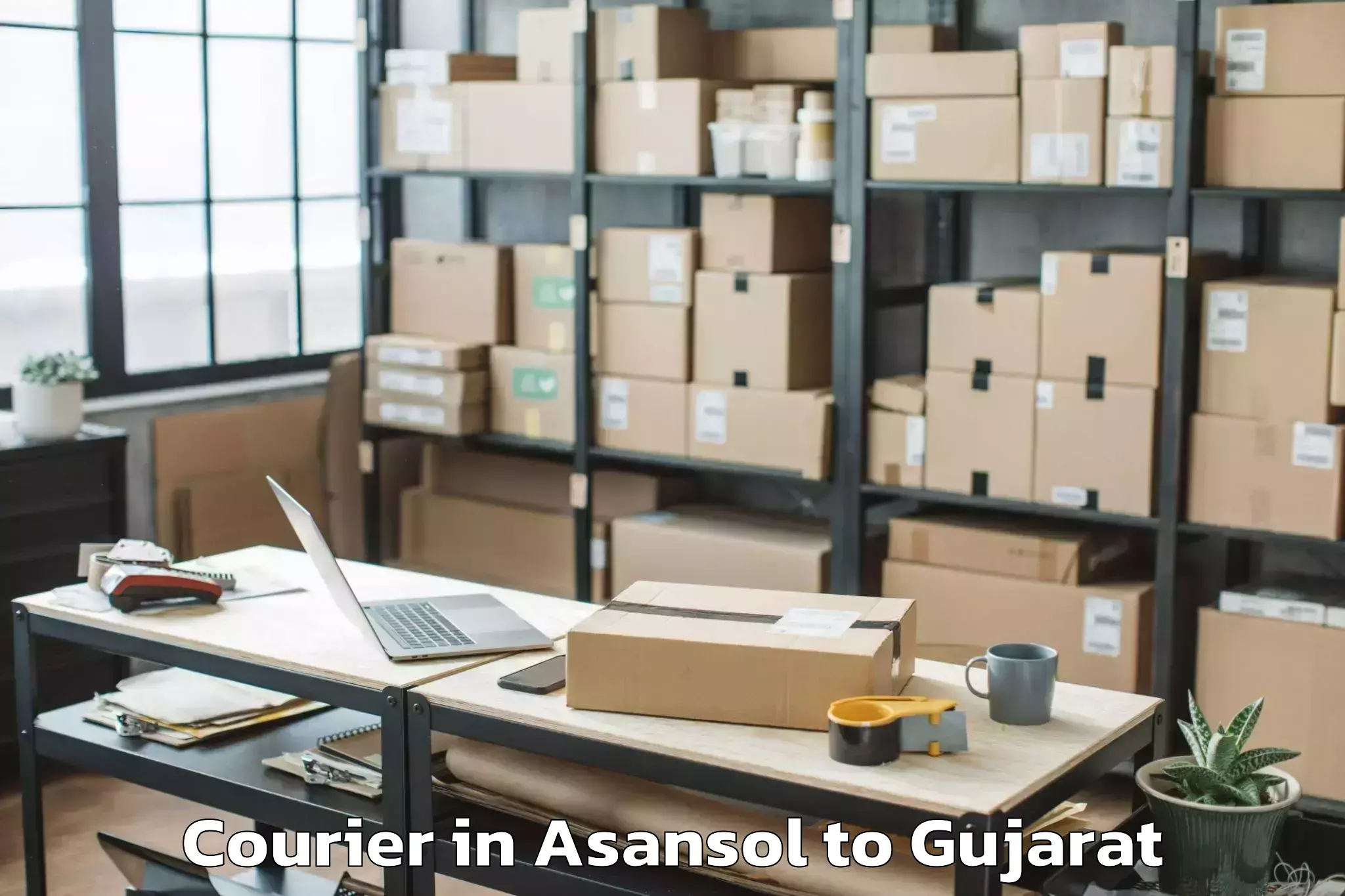 Top Asansol to Jhulasan Courier Available